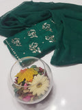 Green colour Mukesh Gulab Handmade Work Suits